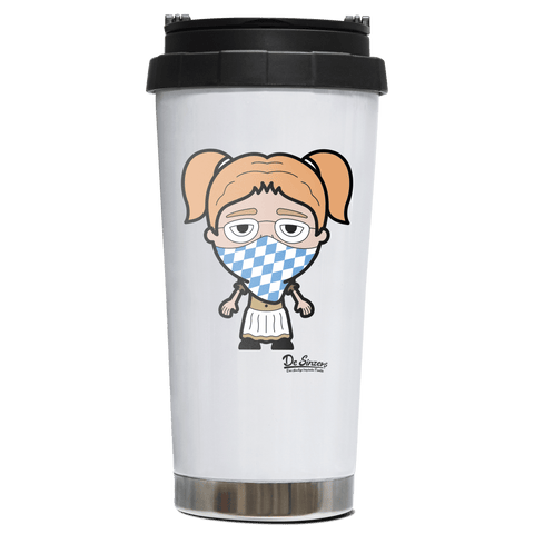 Die Jung Sinzerin Bayrisches Mundtuch Edelstahl Trinkbecher To Go 470ml Weiss Wildbarren Front
