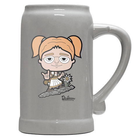 Die Jung Sinzerin Bergsteiger Bierkrug 1000ml Grau Zugspitze Front