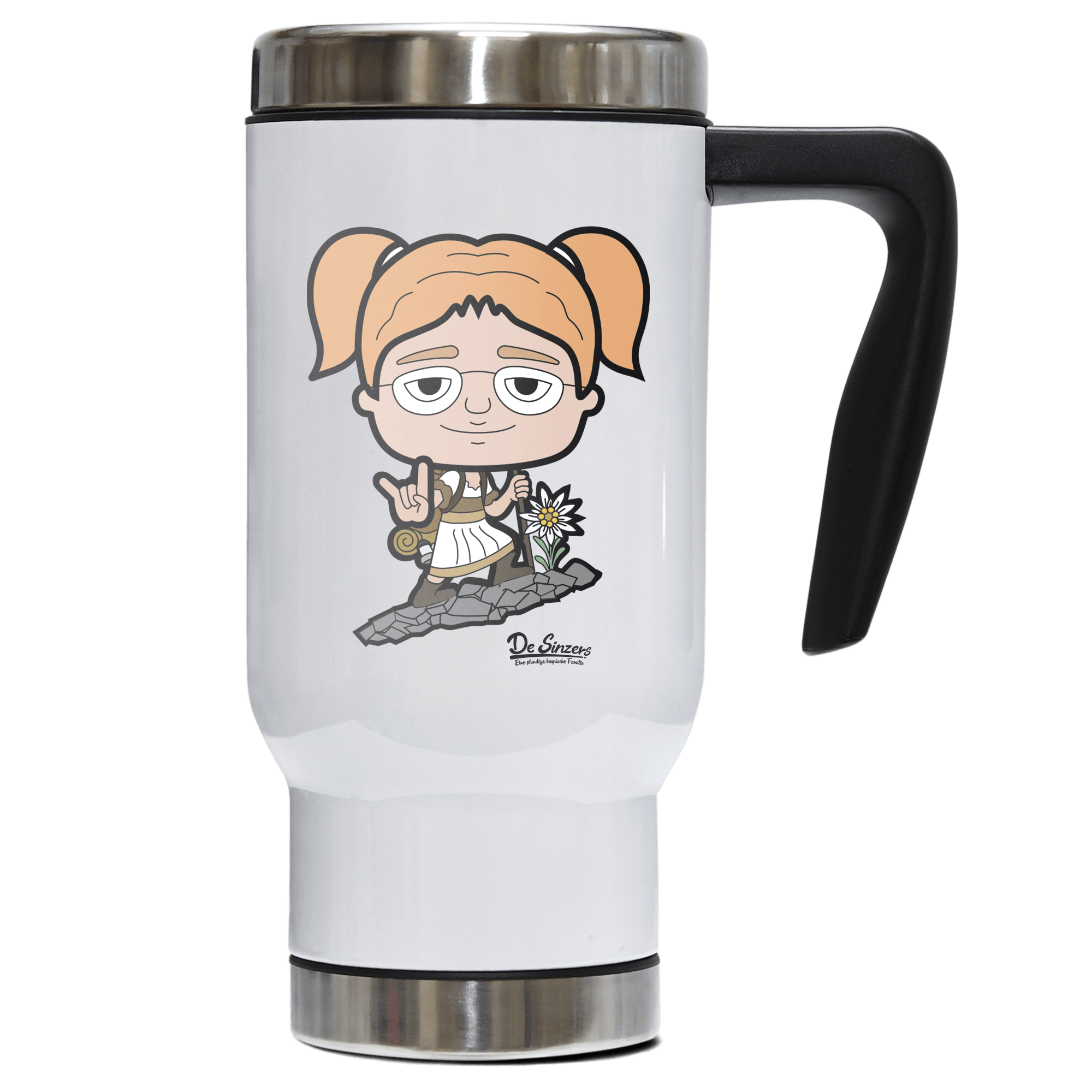 Die Jung Sinzerin Bergsteiger Edelstahl Thermobecher To Go 500ml Weiss Kindlwand Front