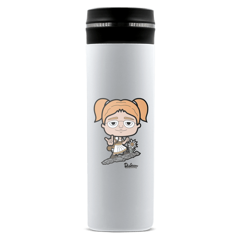 Die Jung Sinzerin Bergsteiger Edelstahl Thermoflasche 450ml Weiss Geigelstein Front