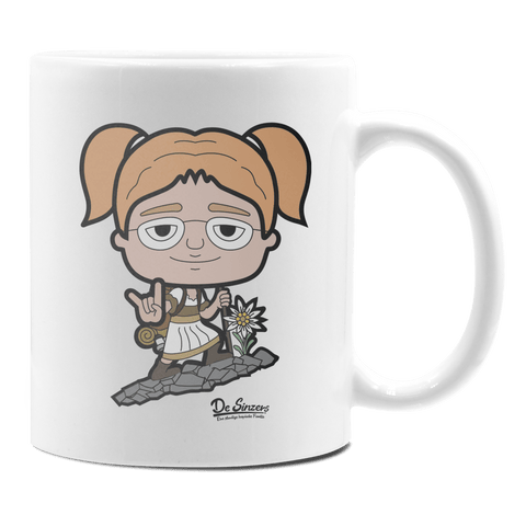 Die Jung Sinzerin Bergsteiger Keramik Kaffeetasse 330ml Weiss Rampoldplatte Front