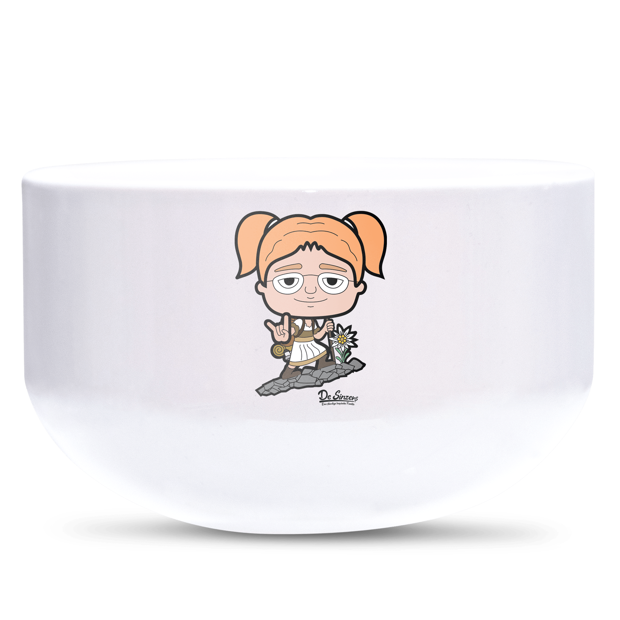 Die Jung Sinzerin Bergsteiger Keramik Mueslischale Weiss 600ml Staffelberg Front