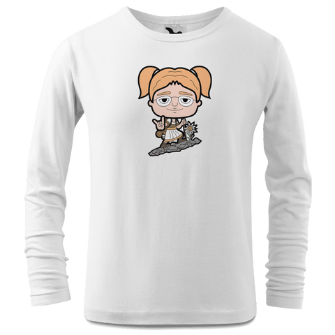 Die Jung Sinzerin Bergsteiger Longsleeve Kinder Weiss Westerndorf Front