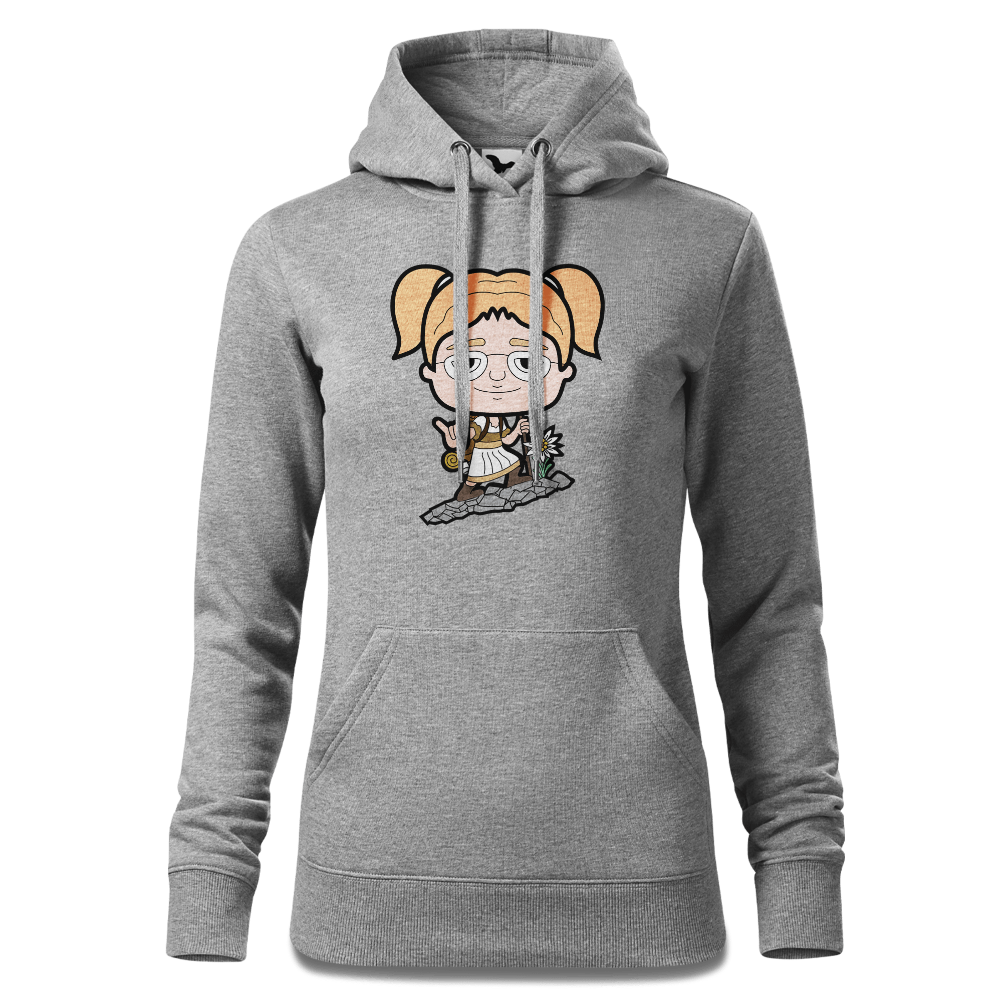 Die Jung Sinzerin Bergsteiger Sweatshirt Hoody Damen Grau Meliert Kieling Front