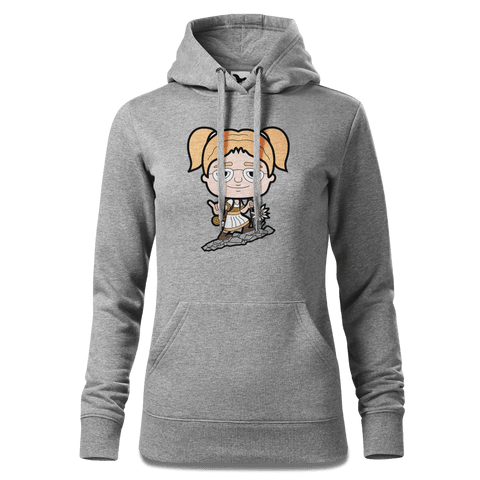 Die Jung Sinzerin Bergsteiger Sweatshirt Hoody Damen Grau Meliert Kieling Front