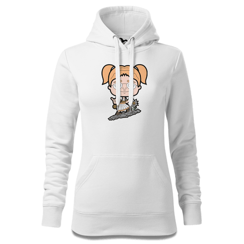 Die Jung Sinzerin Bergsteiger Sweatshirt Hoody Damen Weiss Eckenholz Front