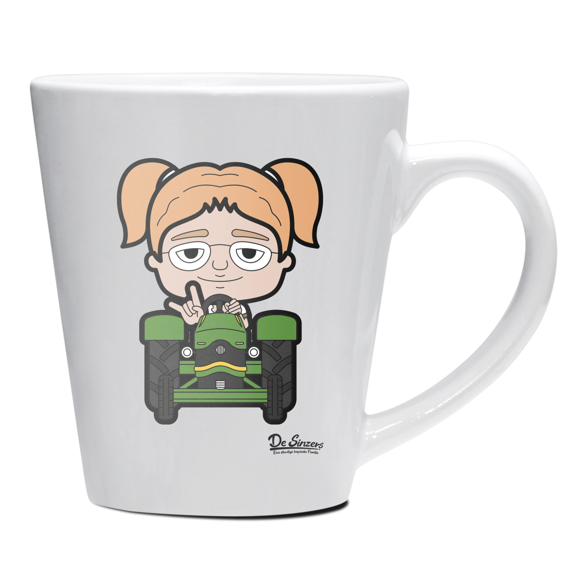 Die Jung Sinzerin Bulldog Keramik Kaffeetasse 200ml Weiss Herzogstand Front