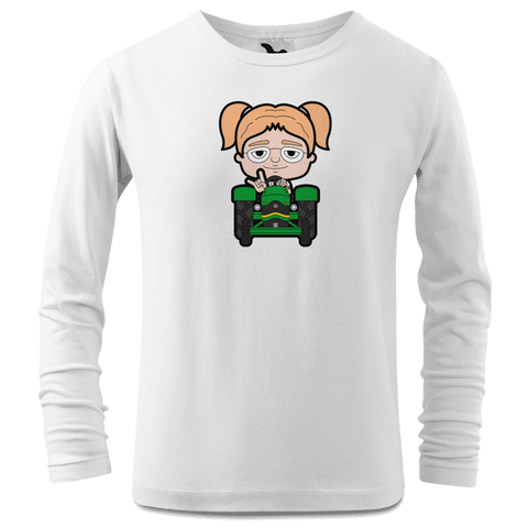 Die Jung Sinzerin Bulldog Longsleeve Kinder Weiss Westerndorf Front