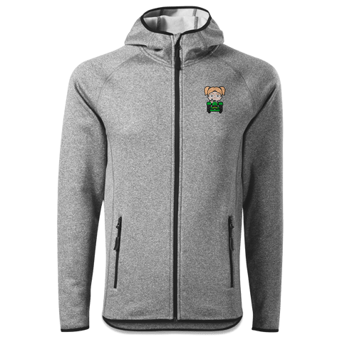 Die Jung Sinzerin Bulldog Stretch Fleece Herren Grau Meliert Oed Front