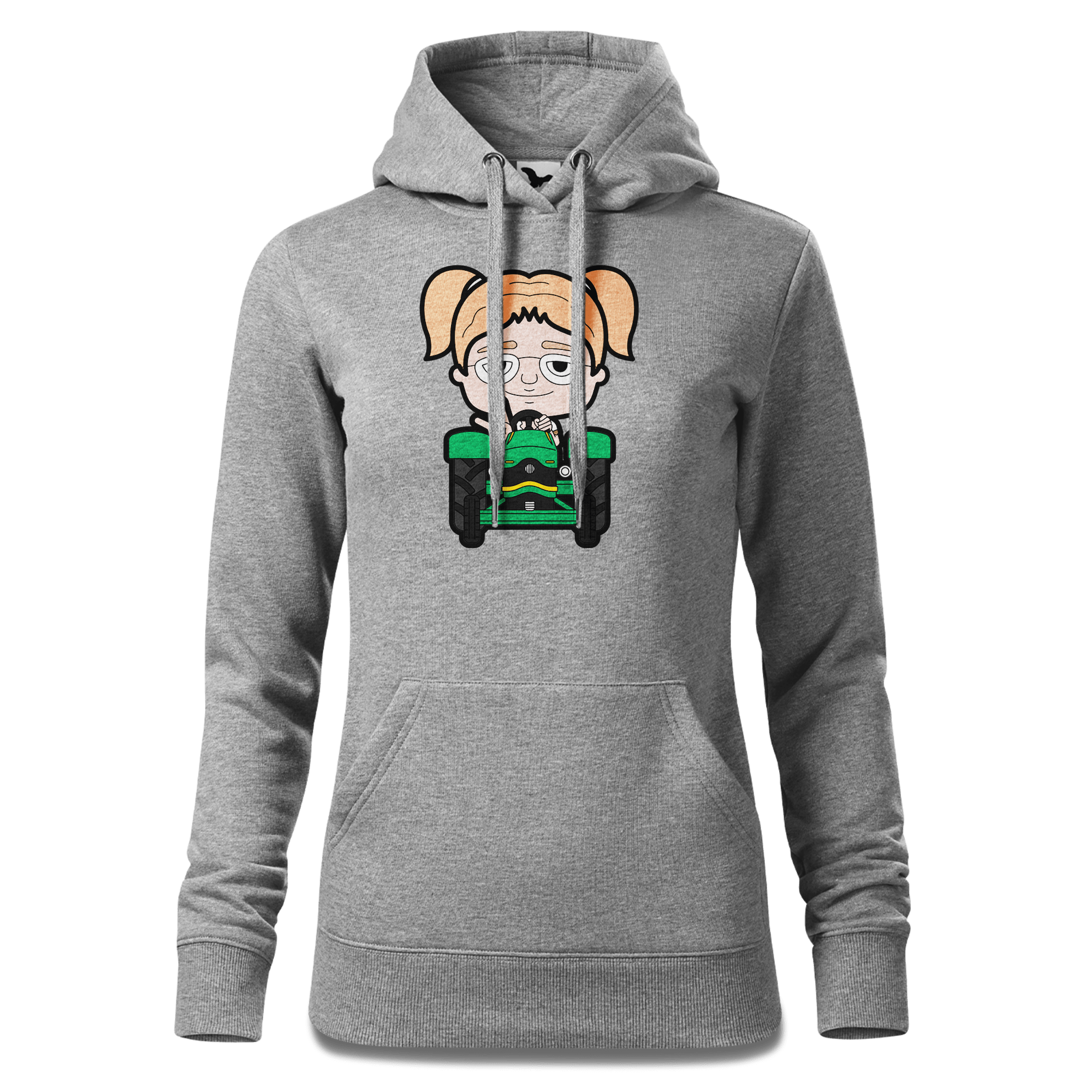 Die Jung Sinzerin Bulldog Sweatshirt Hoody Damen Grau Meliert Kieling Front