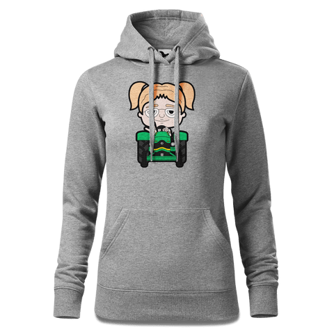 Die Jung Sinzerin Bulldog Sweatshirt Hoody Damen Grau Meliert Kieling Front