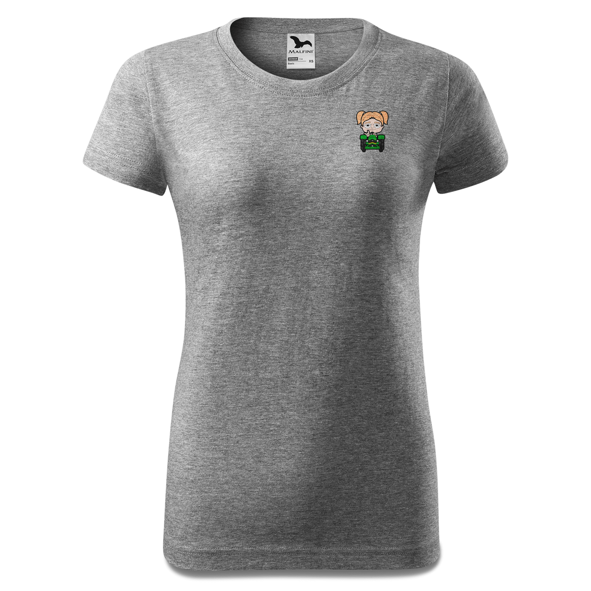 Die Jung Sinzerin Bulldog T Shirt Damen Grau Meliert Eichbichl Front