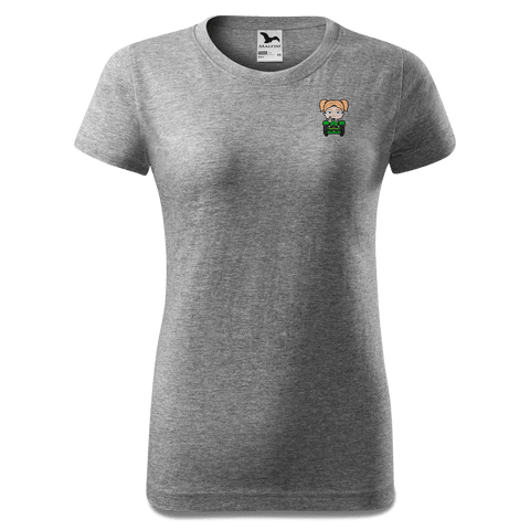 Die Jung Sinzerin Bulldog T Shirt Damen Grau Meliert Eichbichl Front