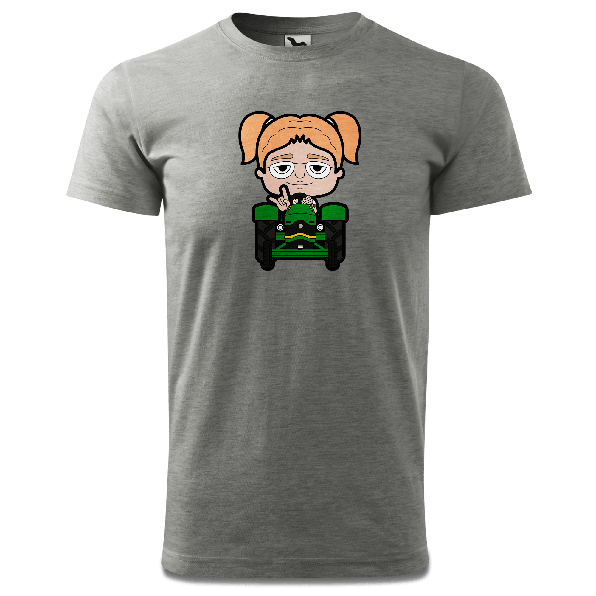 Die Jung Sinzerin Bulldog T Shirt Herren Grau Meliert Hofau Front