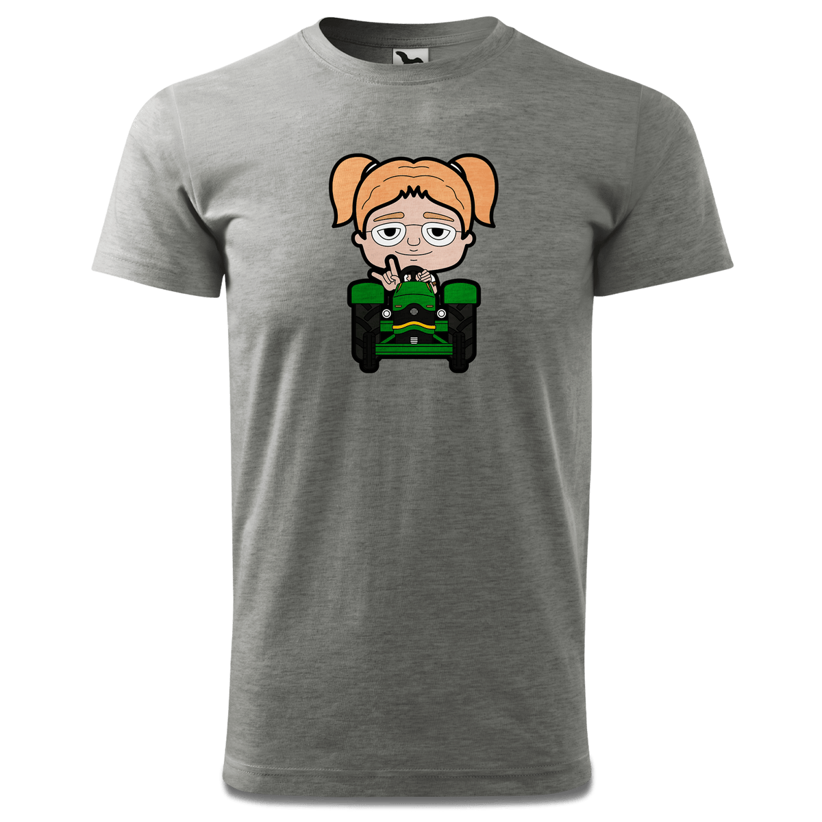 Die Jung Sinzerin Bulldog T Shirt Herren Grau Meliert Hofau Front