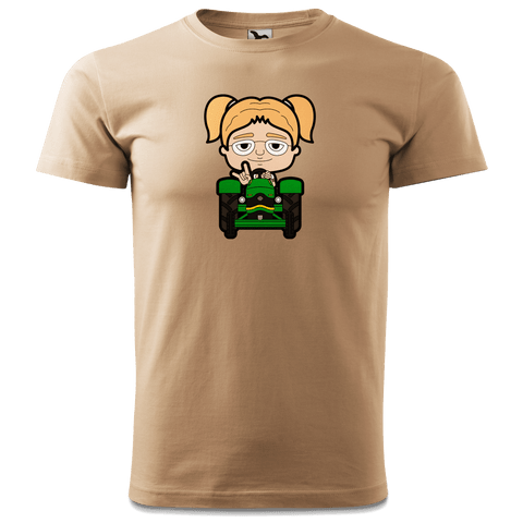 Die Jung Sinzerin Bulldog T Shirt Herren Sand Hofmuehle Front