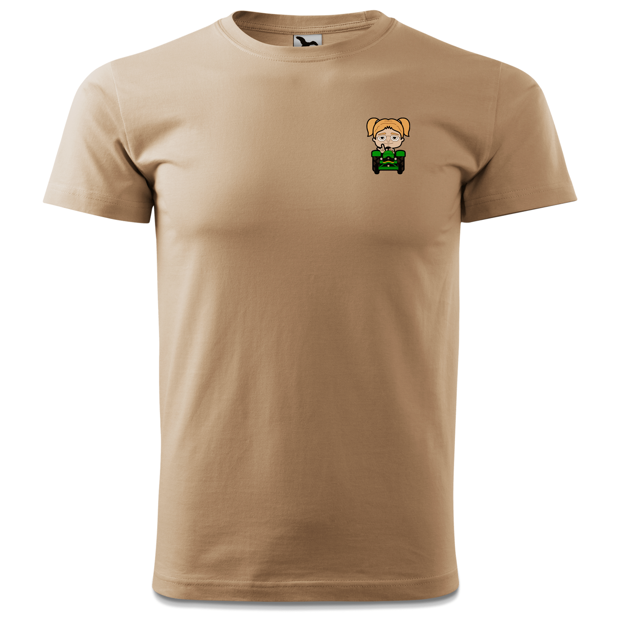 Die Jung Sinzerin Bulldog T Shirt Herren Sand Innleiten Front