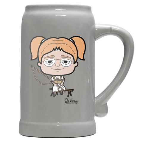 Die Jung Sinzerin Goaßlschnoizer Bierkrug 1000ml Grau Zugspitze Front