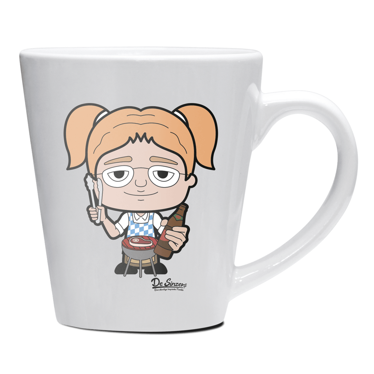 Die Jung Sinzerin Griller Keramik Kaffeetasse 200ml Weiss Herzogstand Front