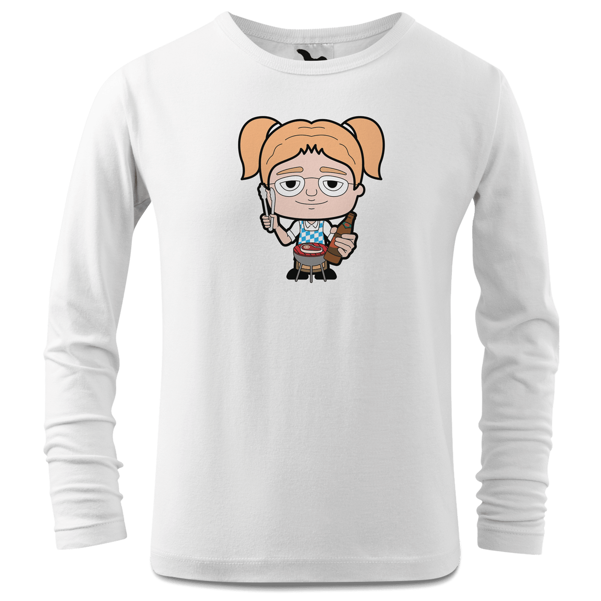 Die Jung Sinzerin Griller Longsleeve Kinder Weiss Westerndorf Front