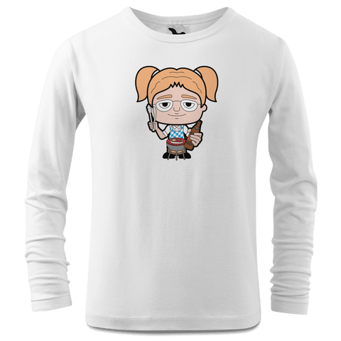Die Jung Sinzerin Griller Longsleeve Kinder Weiss Westerndorf Front