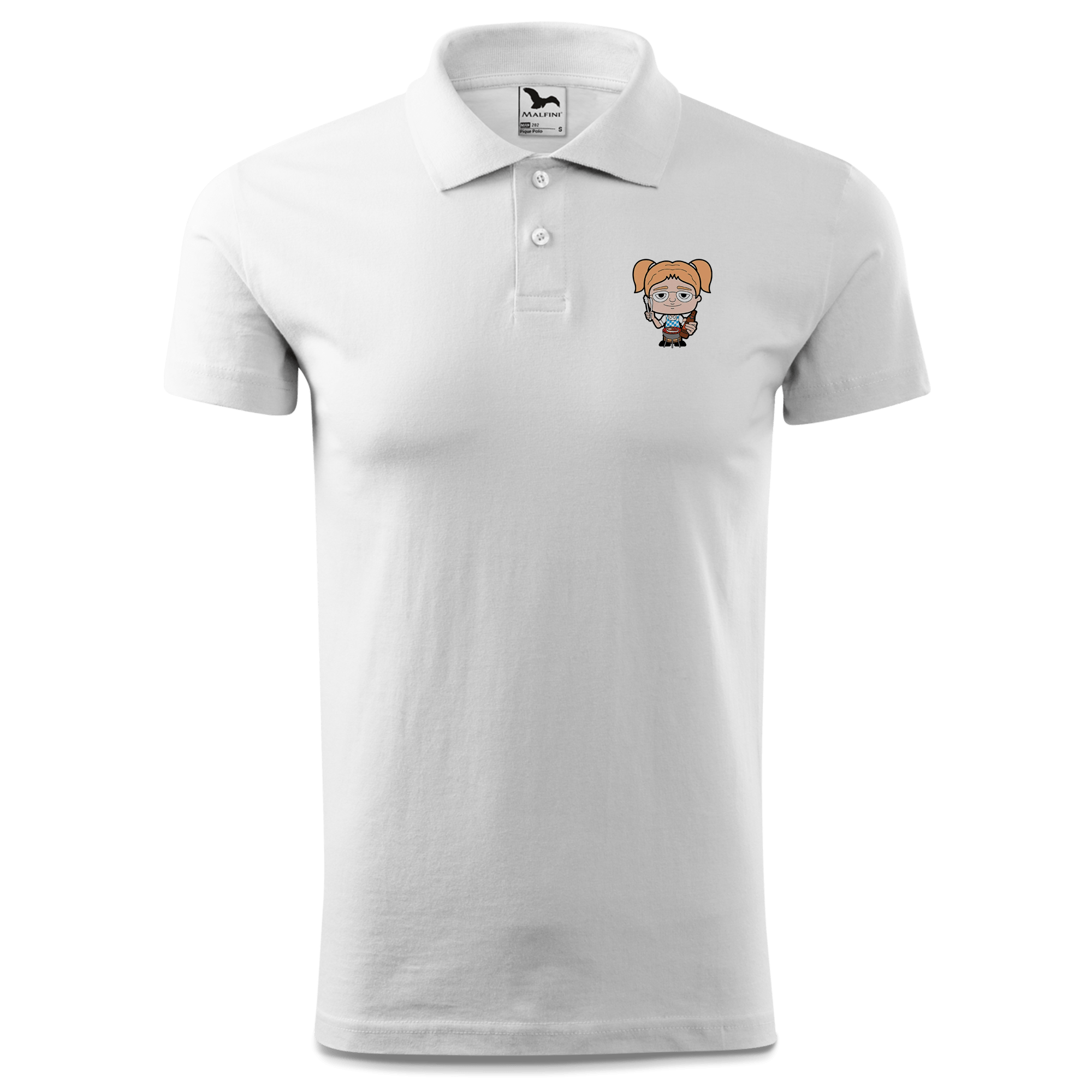 Die Jung Sinzerin Griller Polo Shirt Herren Weiss Murnau Front