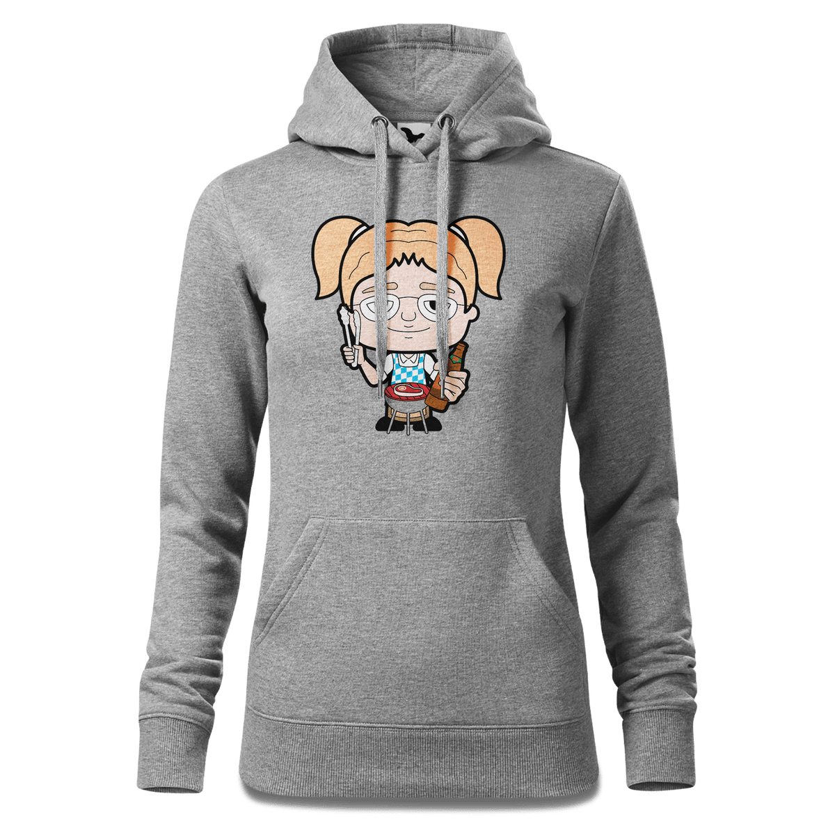 Die Jung Sinzerin Griller Sweatshirt Hoody Damen Grau Meliert Kieling Front