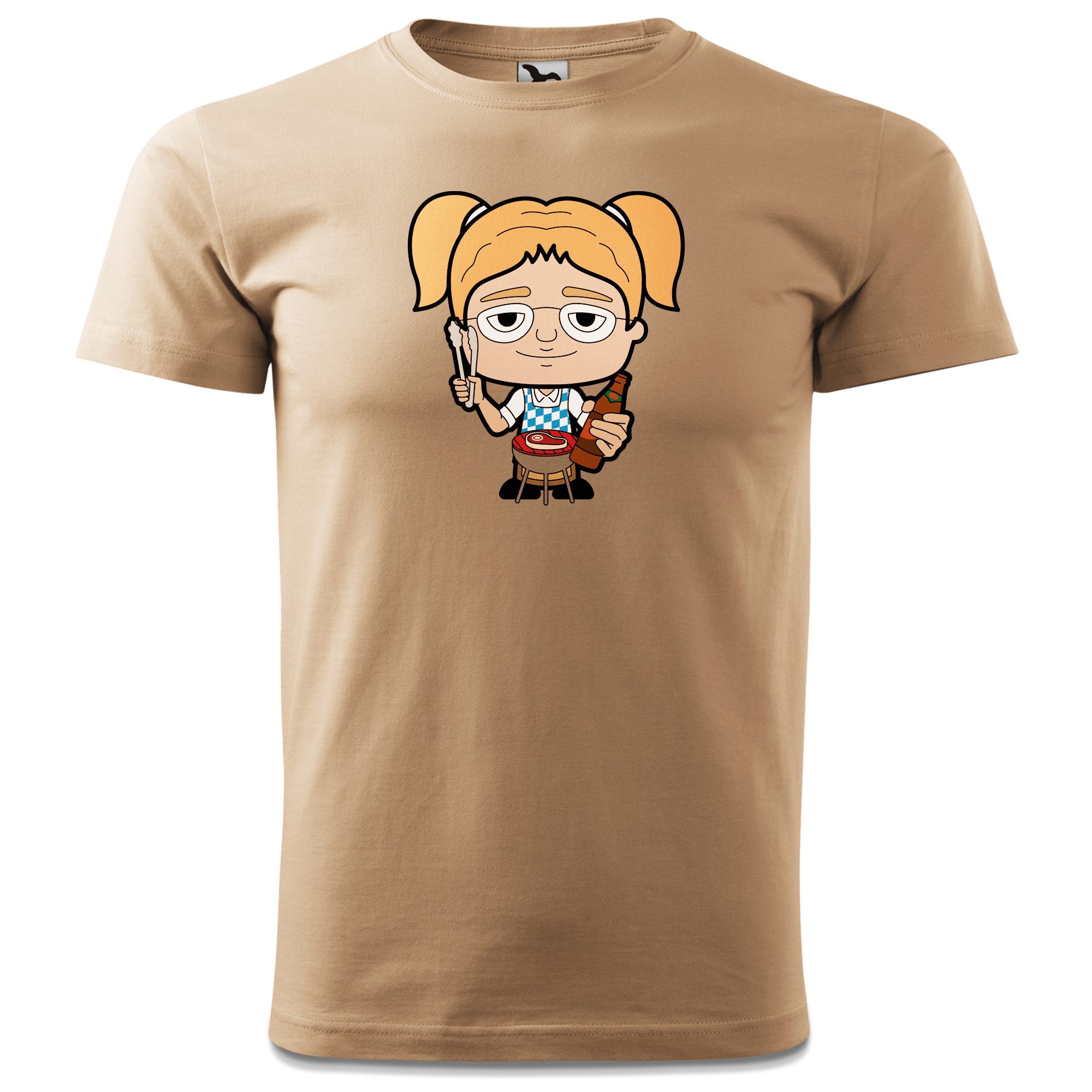 Die Jung Sinzerin Griller T Shirt Herren Sand Hofmuehle Front