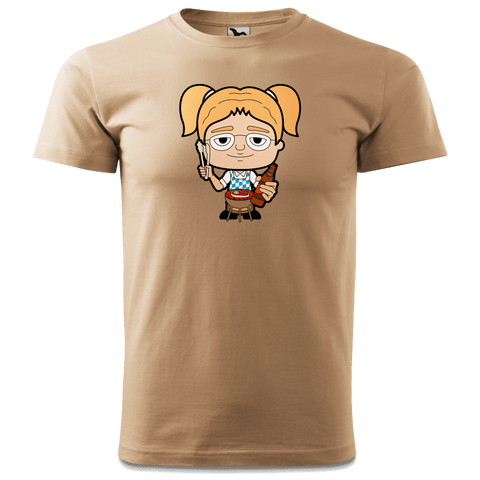 Die Jung Sinzerin Griller T Shirt Herren Sand Hofmuehle Front
