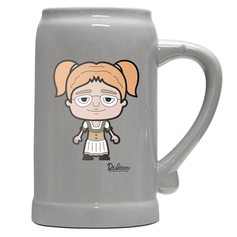 Die Jung Sinzerin Grundfiguren Bierkrug 1000ml Grau Zugspitze Front