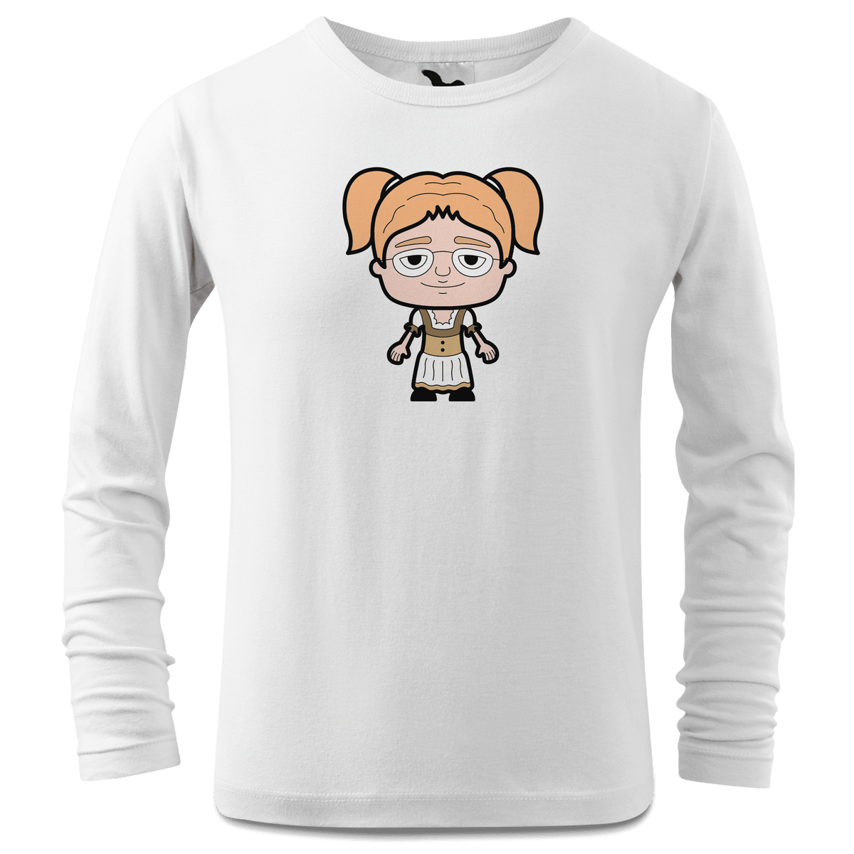 Die Jung Sinzerin Grundfiguren Longsleeve Kinder Weiss Westerndorf Front