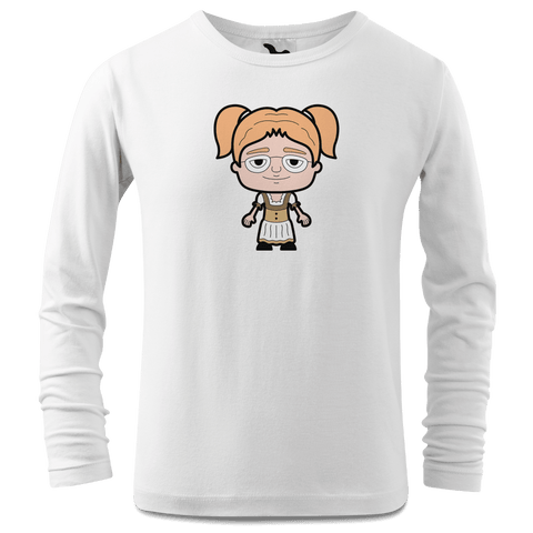 Die Jung Sinzerin Grundfiguren Longsleeve Kinder Weiss Westerndorf Front