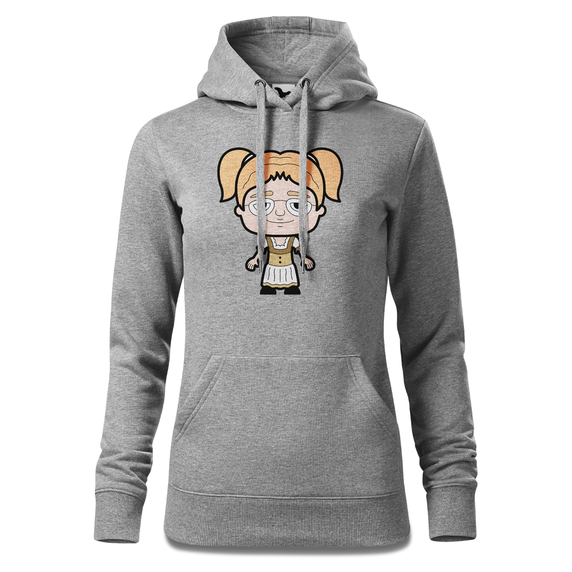 Die Jung Sinzerin Grundfiguren Sweatshirt Hoody Damen Grau Meliert Kieling Front
