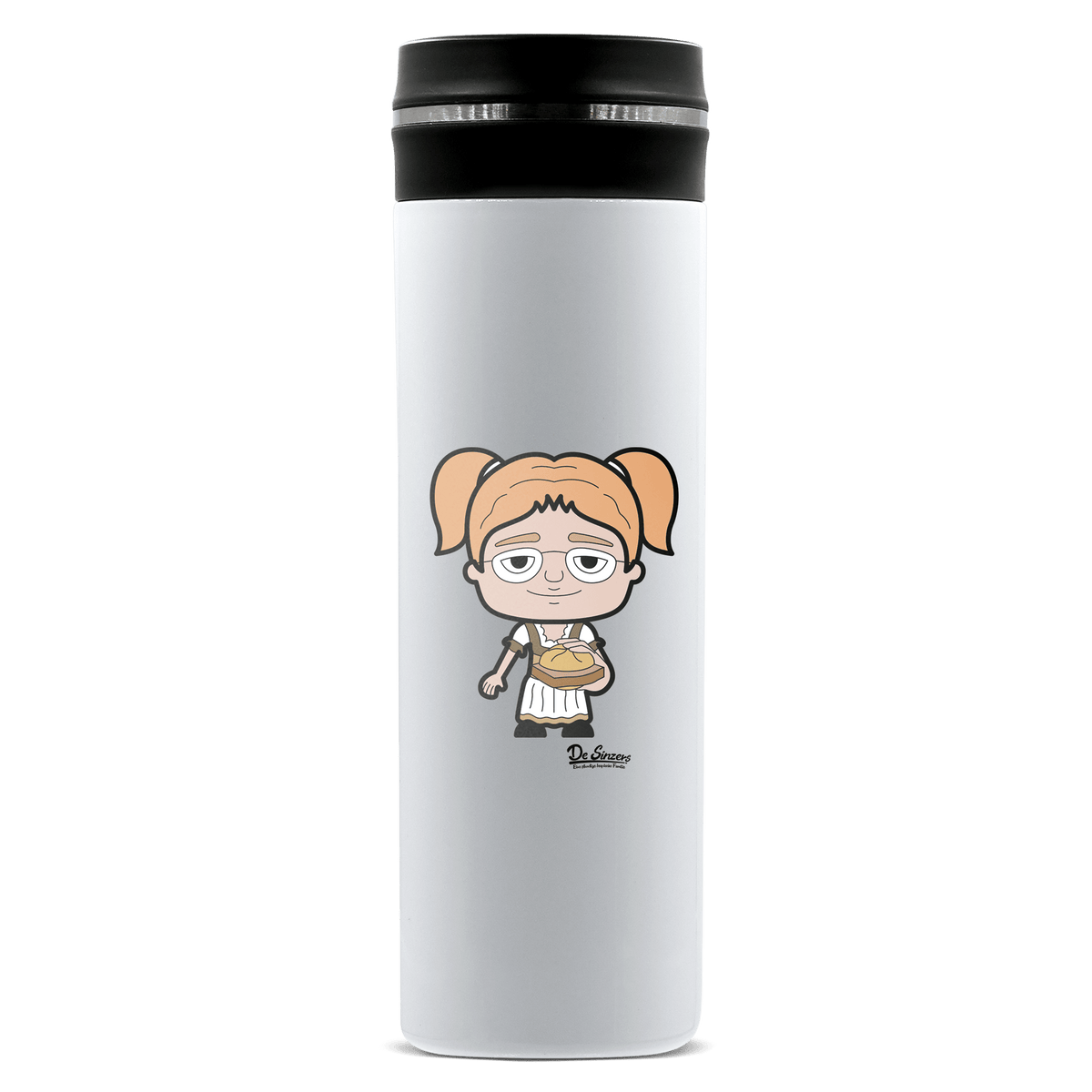 Die Jung Sinzerin Leberkassemmel Edelstahl Thermoflasche 450ml Weiss Geigelstein Front