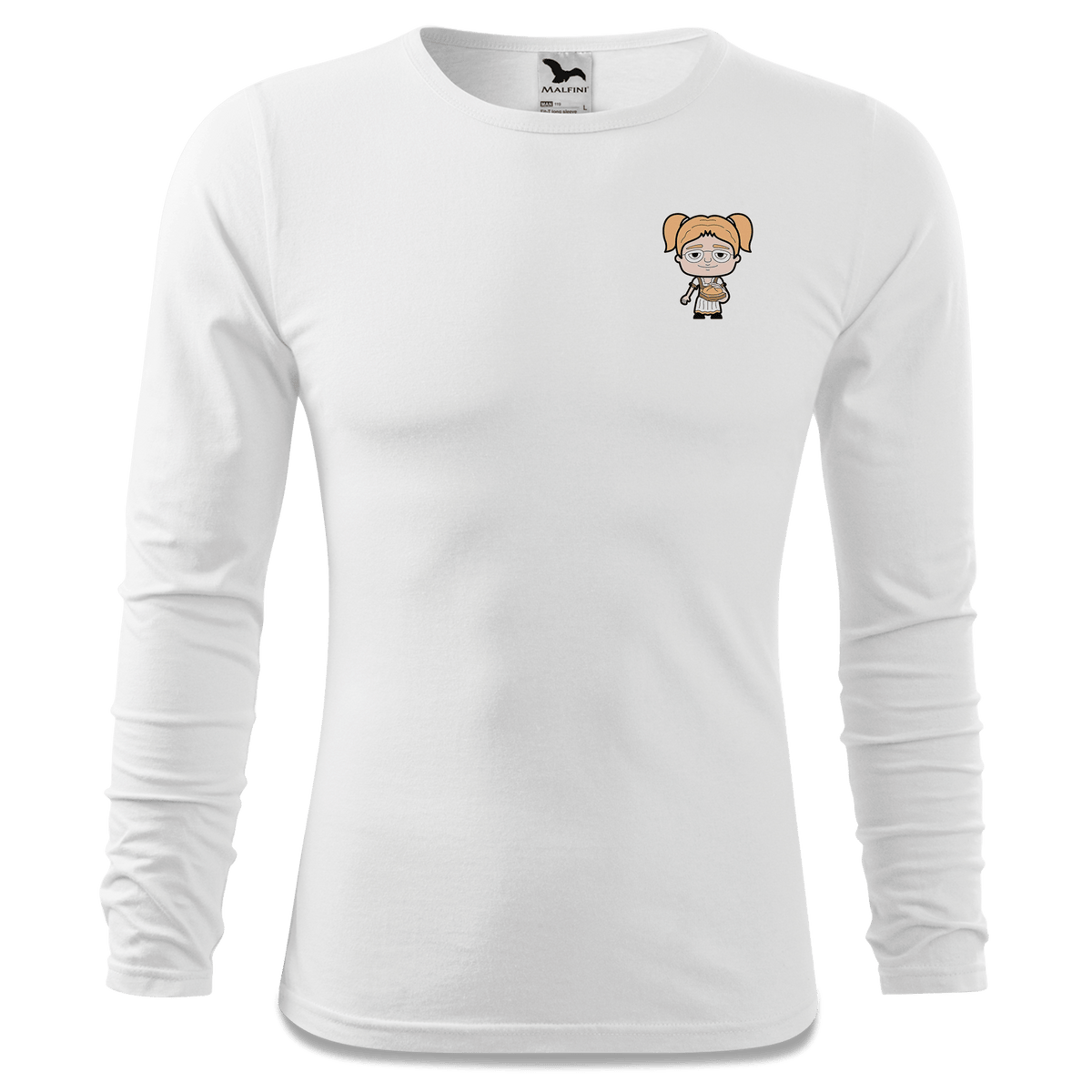 Die Jung Sinzerin Leberkassemmel Longsleeve Fitted Herren Weiss Kohlhaufmuehle Front