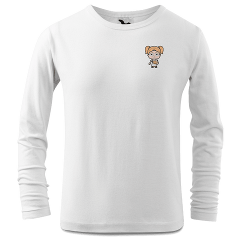 Die Jung Sinzerin Leberkassemmel Longsleeve Kinder Weiss Ziegelberg Front