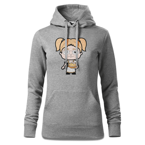 Die Jung Sinzerin Leberkassemmel Sweatshirt Hoody Damen Grau Meliert Kieling Front