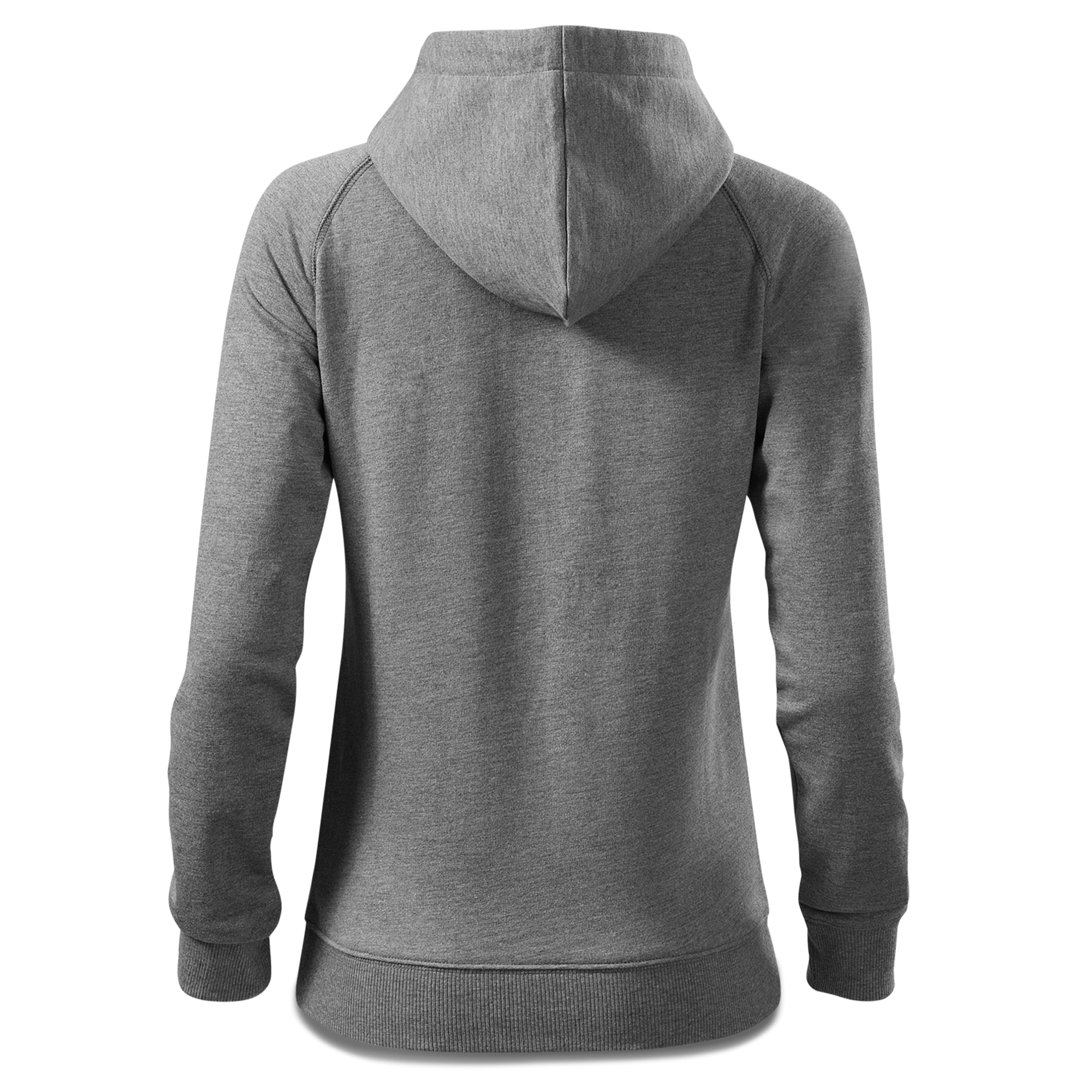 Die Jung Sinzerin Leberkassemmel Sweatshirt Zip Hoody Damen Grau Meliert Kreut Back