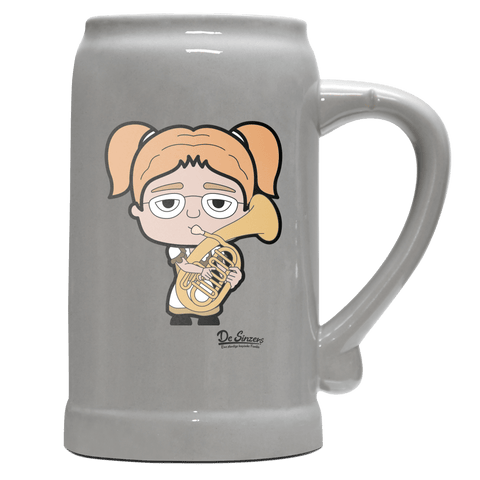 Die Jung Sinzerin Musikinstrumente Bierkrug 1000ml Grau Zugspitze Front
