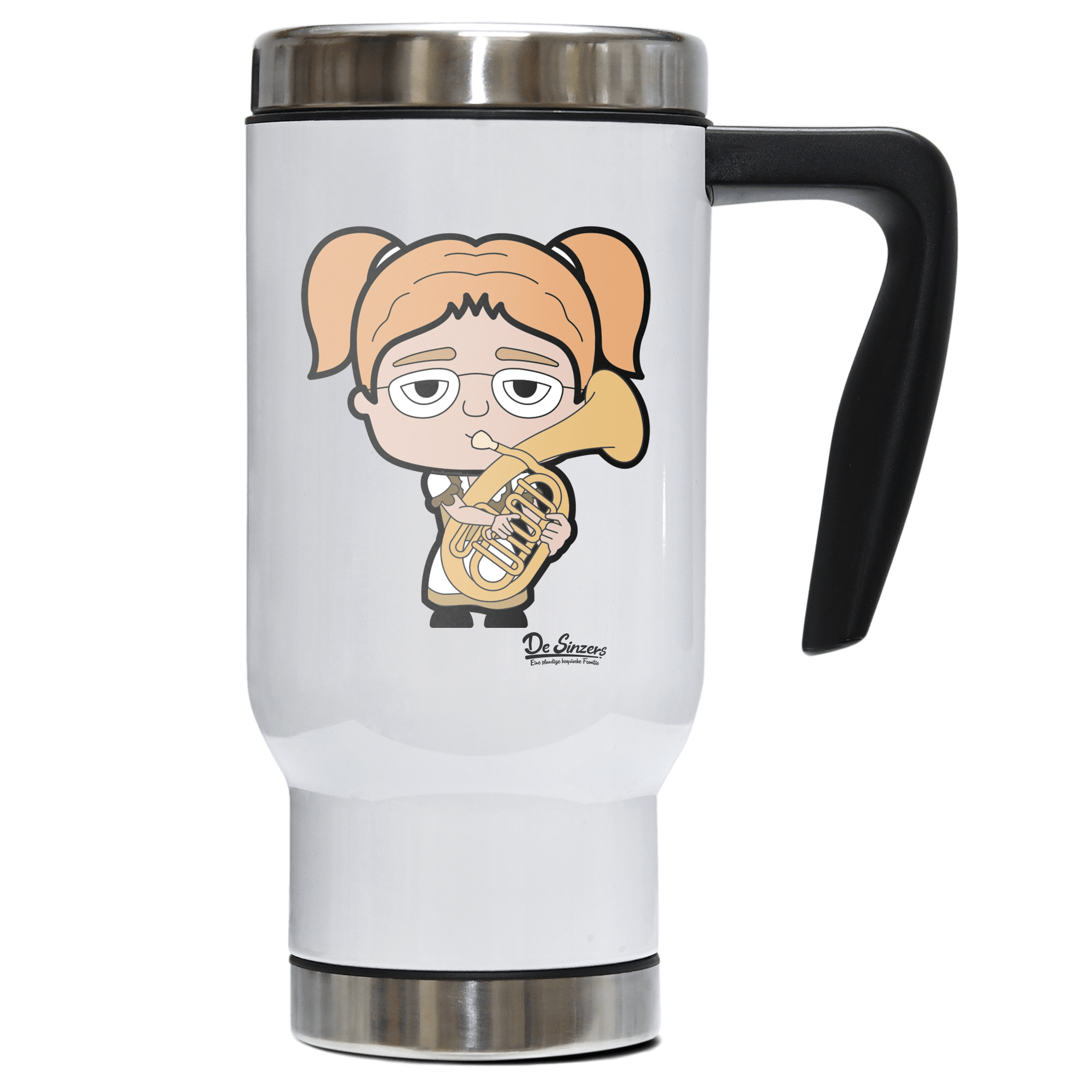 Die Jung Sinzerin Musikinstrumente Edelstahl Thermobecher To Go 500ml Weiss Kindlwand Front