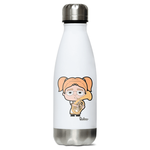 Die Jung Sinzerin Musikinstrumente Edelstahl Thermoflasche 350ml Weiss Silber Kreuzspitze Front