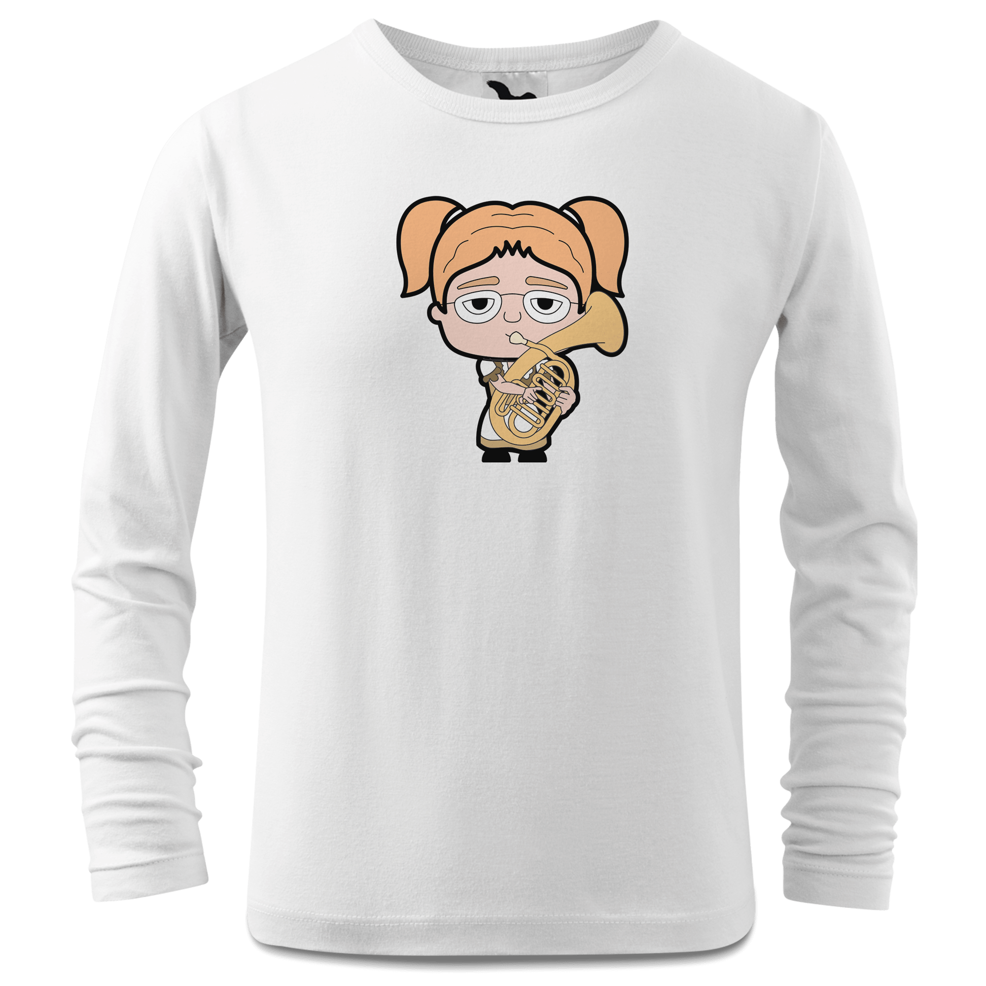 Die Jung Sinzerin Musikinstrumente Longsleeve Kinder Weiss Westerndorf Front