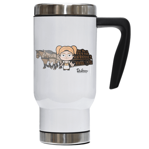 Die Jung Sinzerin Pferdegespann Edelstahl Thermobecher To Go 500ml Weiss Kindlwand Front