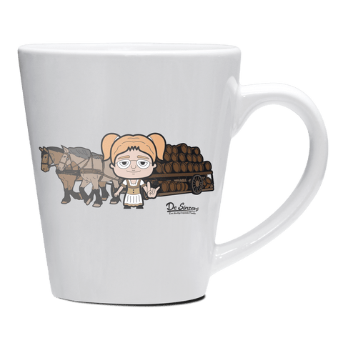 Die Jung Sinzerin Pferdegespann Keramik Kaffeetasse 200ml Weiss Herzogstand Front