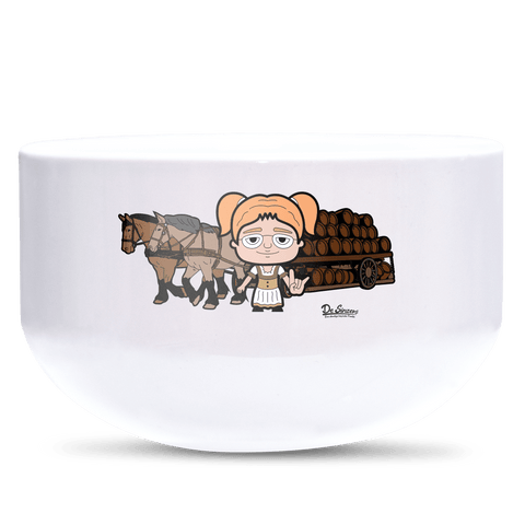 Die Jung Sinzerin Pferdegespann Keramik Mueslischale Weiss 600ml Staffelberg Front