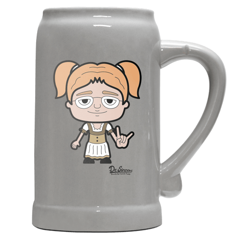 Die Jung Sinzerin Rocking Fingers Bierkrug 1000ml Grau Zugspitze Front