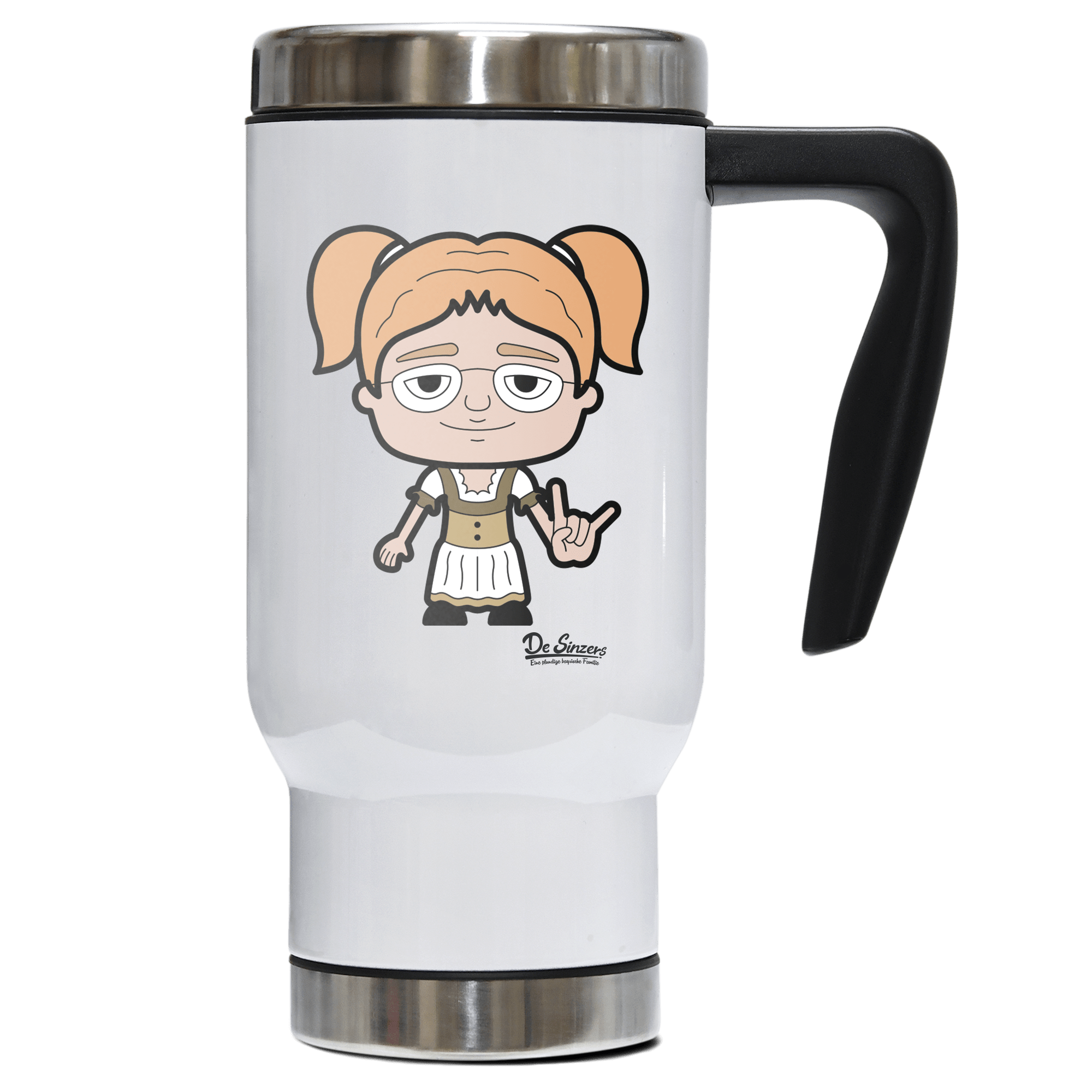 Die Jung Sinzerin Rocking Fingers Edelstahl Thermobecher To Go 500ml Weiss Kindlwand Front