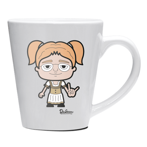 Die Jung Sinzerin Rocking Fingers Keramik Kaffeetasse 200ml Weiss Herzogstand Front