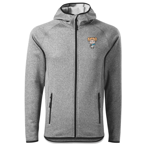 Die Jung Sinzerin Schafkopfen Stretch Fleece Herren Grau Meliert Oed Front