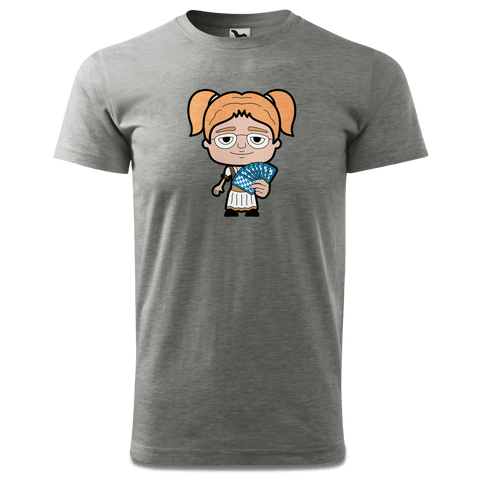 Die Jung Sinzerin Schafkopfen T Shirt Herren Grau Meliert Hofau Front